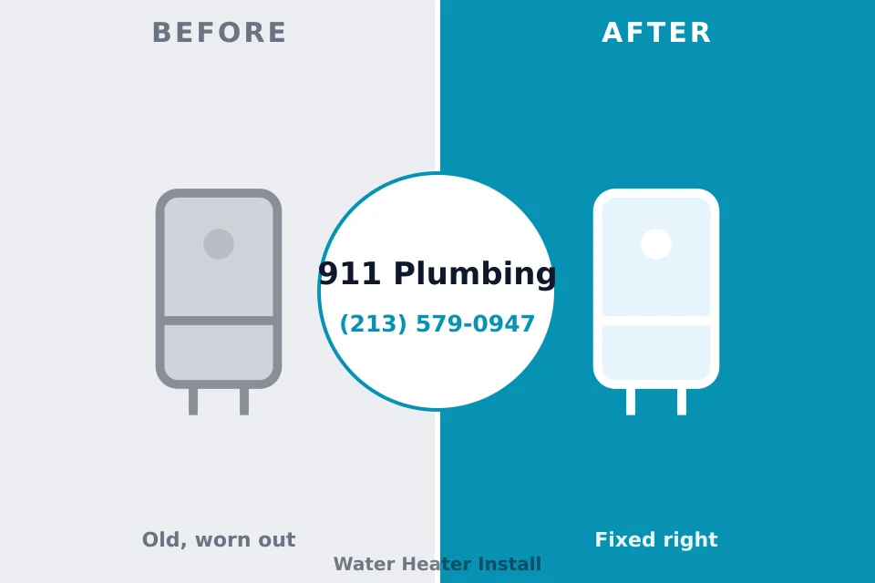 Before and after: plumbing repair Pleasanton, KS